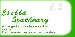 csilla szathmary business card