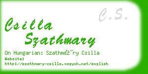 csilla szathmary business card